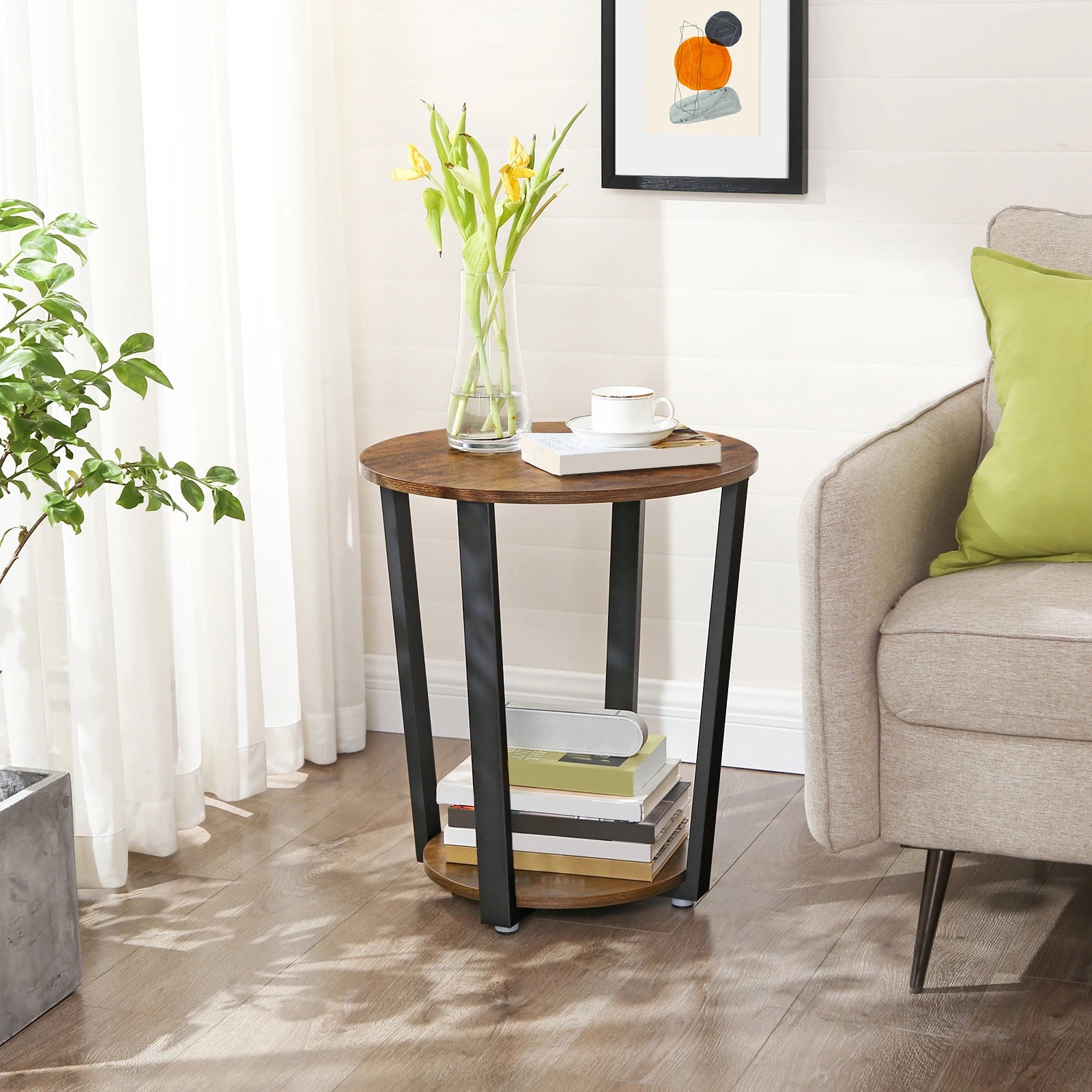 Table d’appoint vintage – Élégance industrielle – Arteluxia